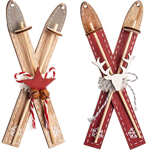 alles-meine.de GmbH Miniatur - 5 Paar Ski mit Stöcken aus Holz - Puppenstube Maßstab 1:10/1:12 - Puppenhaus/Puppenhausmöbel - Deko Winter & Weihnachten - Miniatur/Diora.. von alles-meine.de GmbH