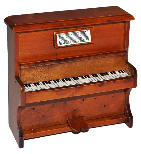 alles-meine.de GmbH Miniatur Klavier - Holz Maßstab 1:12 - aufklappbar Möbel dunkel braun Puppenhaus Piano - Musikinstrument Musik Instrument von alles-meine.de GmbH