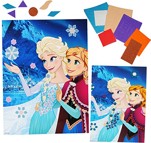 alles-meine.de GmbH Mosaikbild - Bastelset zum Kleben mit Moosgummi - die Eiskönigin - Frozen - mit Klebe Teilen - Aufklebern - Bild - nach Farben - Bilder - für Kinder/Mäd.. von alles-meine.de GmbH
