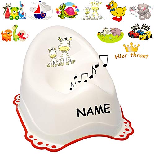 alles-meine.de GmbH Musik & Sound - Anti RUTSCH - Töpfchen/Nachttopf/Babytopf - weiß - rot Motiv-Mix - Mädchen inkl. Name - Bieco - Melody - mit großer Lehne + Spritzschu.. alles-meine.de GmbH Musik & Sound - Anti RUTSCH - Töpfchen/Nachttopf/Babytopf - weiß - rot Motiv-Mix - Mädchen inkl. Name - Bieco - Melody - mit großer Lehne + Spritzschu.. von alles-meine.de GmbH