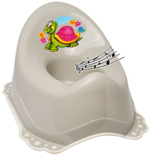 alles-meine.de GmbH Musik & Sound - Anti RUTSCH - Töpfchen/Nachttopf/Babytopf - hell grau Tiere - Schildkröte & Blumen Bieco - Melody - mit großer Lehne + Spritzschutz - .. alles-meine.de GmbH Musik & Sound - Anti RUTSCH - Töpfchen/Nachttopf/Babytopf - hell grau Tiere - Schildkröte & Blumen Bieco - Melody - mit großer Lehne + Spritzschutz - .. von alles-meine.de GmbH