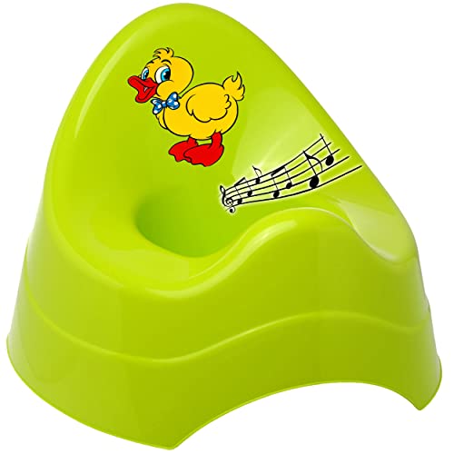 alles-meine.de GmbH Musik & Sound - Töpfchen/Nachttopf/Babytopf - grün - apfelgrün Tiere - Ente Bieco - Melody - mit großer Lehne + Spritzschutz - Babytöpfchen/Kinderto.. von alles-meine.de GmbH