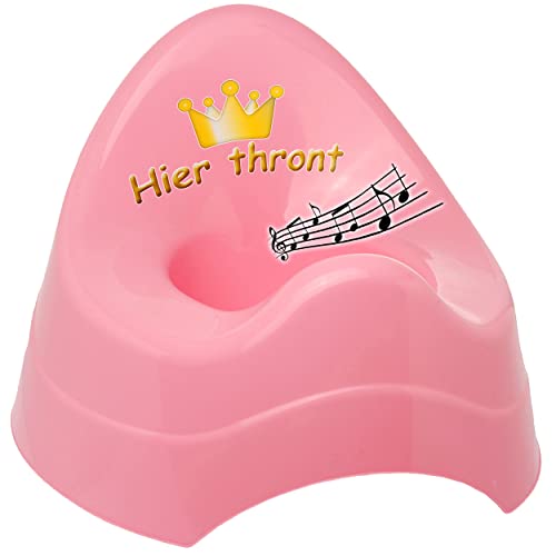 alles-meine.de GmbH Musik & Sound - Töpfchen/Nachttopf/Babytopf - rosa - pink Hier thront Bieco - Melody - mit großer Lehne + Spritzschutz - Babytöpfchen/Kindertopf/L.. von alles-meine.de GmbH