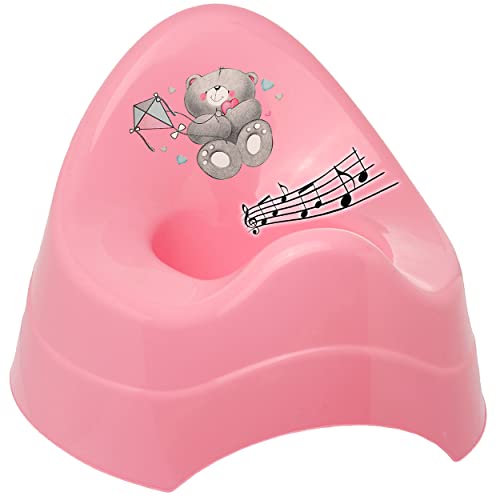 alles-meine.de GmbH Musik & Sound - Töpfchen/Nachttopf/Babytopf - rosa - pink Tiere - Teddybär - Teddy Bieco - Melody - mit großer Lehne + Spritzschutz - Babytöpfchen/K.. von alles-meine.de GmbH