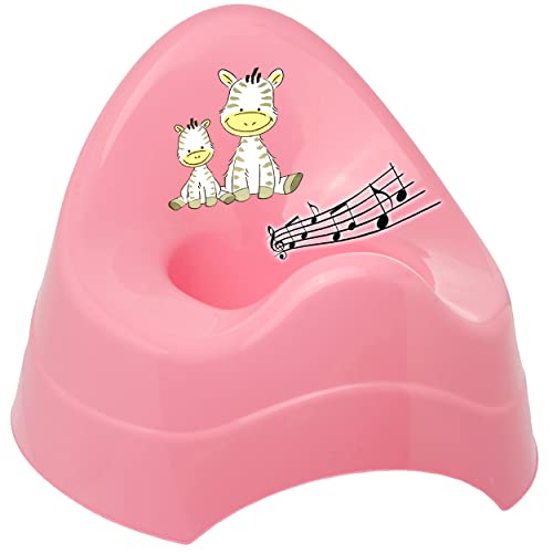 alles-meine.de GmbH Musik & Sound - Töpfchen/Nachttopf/Babytopf - rosa - pink Tiere - Zebra Bieco - Melody - mit großer Lehne + Spritzschutz - Babytöpfchen/Kindertopf /.. von alles-meine.de GmbH