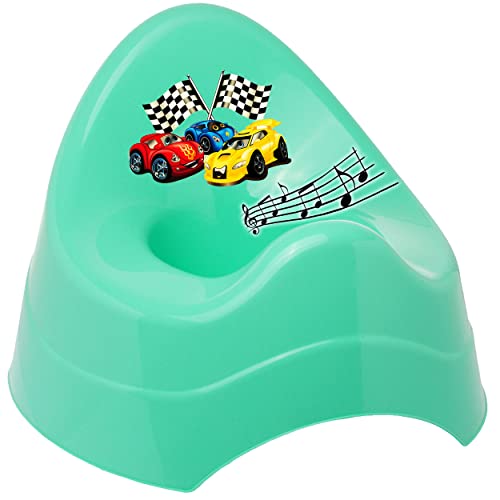 alles-meine.de GmbH Musik & Sound - Töpfchen/Nachttopf/Babytopf - türkis - blau - Mint Auto - Rennwagen Bieco - Melody - mit großer Lehne + Spritzschutz - Babytöpfchen /.. von alles-meine.de GmbH