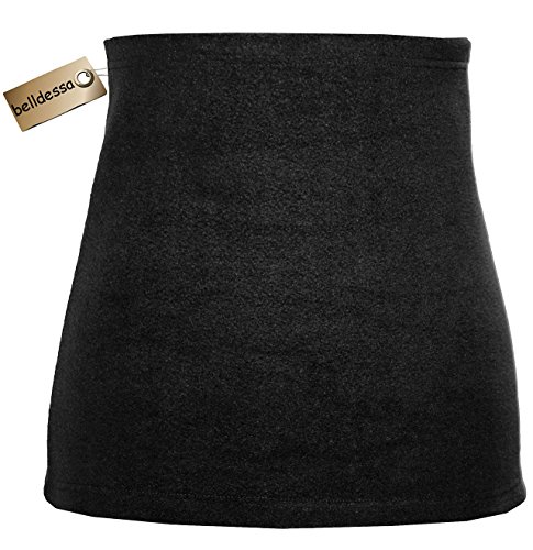 alles-meine.de GmbH Nierenwärmer- Uni schwarz - Bauchwärmer/aus warmen__ Fleece - Frottee___ Nierengurt Leibwärmer Männer Frau Kinder Sport Baby Gr. Größe 7 8 bis 10 Jahr von alles-meine.de GmbH