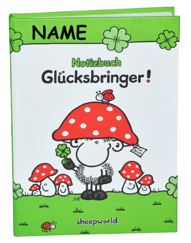alles-meine.de GmbH Notizbuch/Tagebuch - Schaf Glücksbringer Sheepworld Glückspilz - mit Namen - Dickes Buch gebunden für Geheimnisse Reisetagebuch / A5 blanko Hardcover - .. von alles-meine.de GmbH