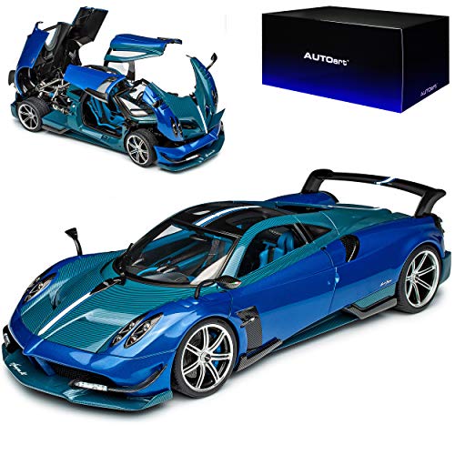 alles-meine.de GmbH Pagani Huayra BC Blau mit Karbon 2016-2019 78277 1/18 Auto*Art Modell Auto mit individiuellem Wunschkennzeichen von alles-meine.de GmbH