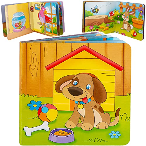 alles-meine.de GmbH Pappbilderbuch Motivwahl Baby - Bilderbuch - Hund & Haustiere - erstes Buch - für Babys und Kinder - Pappbuch - 6 Monate 1 Jahr - abwischbar abwaschbar - .. von alles-meine.de GmbH