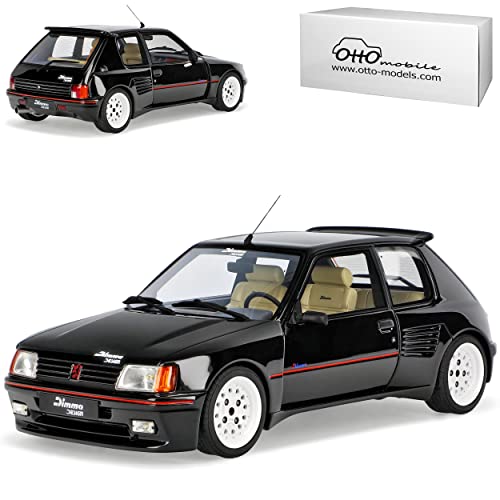 alles-meine.de GmbH Peugeot 205 Dimma Schwarz 1983-1998 Nr 354 1/18 Otto Modell Auto mit individiuellem Wunschkennzeichen von alles-meine.de GmbH