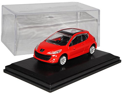 alles-meine.de GmbH Peugeot 207 3 Türer Rot Ab 2007 mit Sockel und Vitrine 1/43 Modellcarsonline Modell Auto von alles-meine.de GmbH