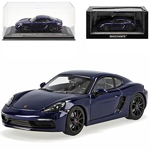 Porsche 718 Cayman 982 GTS Coupe Blau Metallic Ab 2016 limitiert 402 Stück weltweit 1/43 Minichamps Modell Auto mit individiuellem Wunschkennzeichen von alles-meine.de GmbH