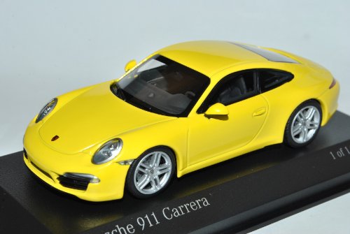 alles-meine.de GmbH Porsche 911 991 Carrera S Ab 2012 Coupe Gelb 1/43 Minichamps Modell Auto mit individiuellem Wunschkennzeichen von alles-meine.de GmbH