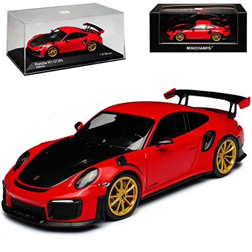 alles-meine.de GmbH Porsche 911 991 II GT2 RS Indisch Rot Modell ab 2012 Ab Facelift 2015 limitiert 1 von 300 Stück 1/43 Minichamps Modell Auto mit individiuellem Wunschkennzeich von alles-meine.de GmbH