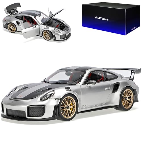 alles-meine.de GmbH Porsche 911 991 II GT2RS Coupe Silber mit Schwarz Weissach Package Modell 2011-2019 Version Ab Facelift 2015 78174 1/18 AutoArt Modell Auto mit individiuellem.. von alles-meine.de GmbH