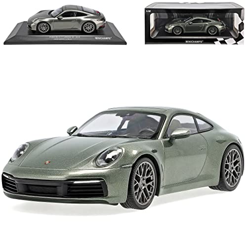 Porsche 911 992 4S Coupe Grau Grün Metallic Neue Generation Ab 2019 1/18 Minichamps Modell Auto mit individiuellem Wunschkennzeichen von alles-meine.de GmbH