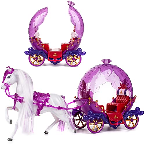 Puppen Kutsche mit Pferd passend für Barbie Puppen - Steffi Love - LOL Surprise Spielzeug Puppe - Prinzessin Pferdekutsche - Märchenkutsche Puppenkutsche .. von alles-meine.de GmbH