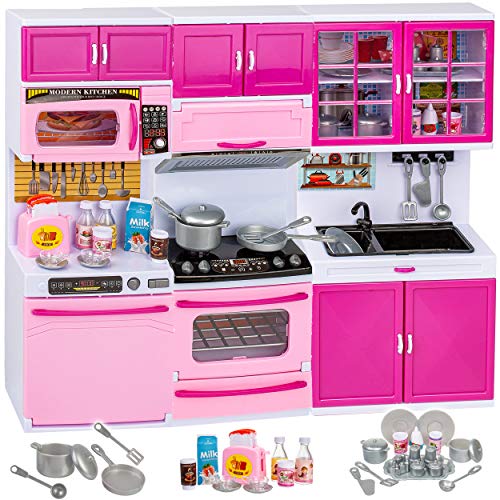 alles-meine.de GmbH Puppenhaus Möbel - Sound & Licht - Modellwahl - 31 cm groß - Backofen + Herd + Geschirrspüler + Mikrowelle + Spüle - mit Zubehör - Miniatur Puppenstube Küche .. von alles-meine.de GmbH