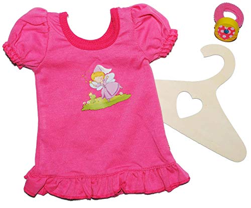 alles-meine.de GmbH Puppenkleidung Größen 28-35 Nachthemd/Sommerkleid rosa Frosch Puppenbekleidung für die Puppe - incl. Haargummi für die Puppenmutti - für die Puppe - Kleid.. von alles-meine.de GmbH