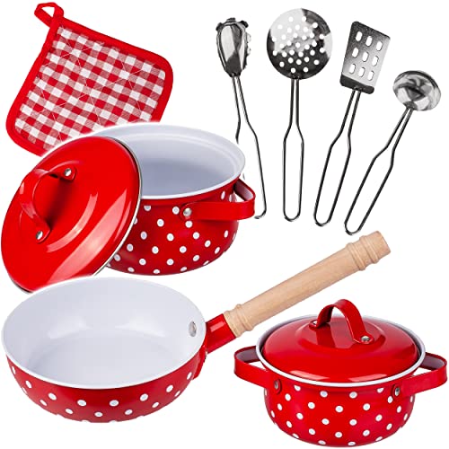 alles-meine.de GmbH Puppenküche - Geschirr & Zubehör Verschiedene Modelle wählbar 10 TLG. Set Kinder - Kochset & Topfset - Puppengeschirr/Kochtopfset - Antihaft - aus Met.. von alles-meine.de GmbH