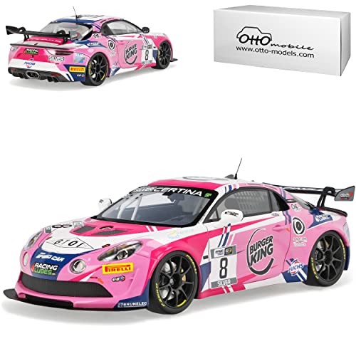 alles-meine.de GmbH Renautl Alpine A110 GT4 Coupe Pink Panther Ab 2017 Nr 935 1/18 Otto Modell Auto mit individiuellem Wunschkennzeichen von alles-meine.de GmbH