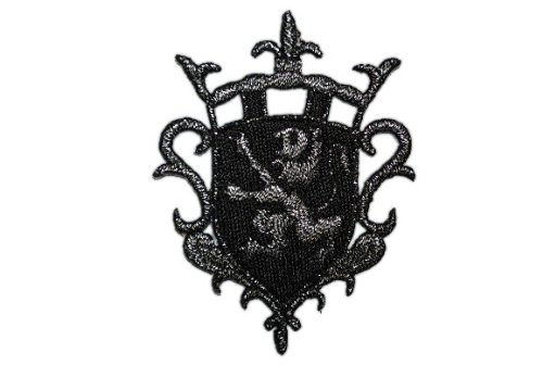 alles-meine.de GmbH Ritterorden 5 cm * 6,5 cm Aufnäher Applikation Bügelbild Patch dunkelgrau von alles-meine.de GmbH