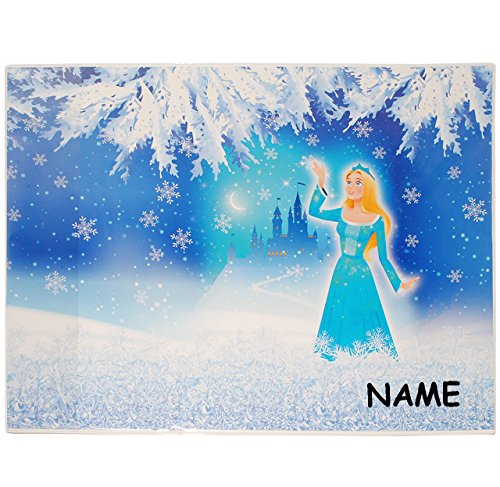 alles-meine.de GmbH Schreibtischunterlage/Unterlage - Prinzessin - Eisprinzessin - incl. Name - 50 cm * 39 cm - Tischunterlage/Knetunterlage/Bastelunterlage - abwaschba.. von alles-meine.de GmbH