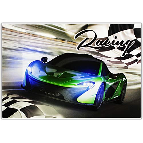 alles-meine.de GmbH Schreibtischunterlage Auto Sportwagen - 60 cm * 40 cm - PVC Unterlage/Knetunterlage/Schreibunterlage/Tischunterlage - Fahrzeuge Autos für Jungen Männer von alles-meine.de GmbH