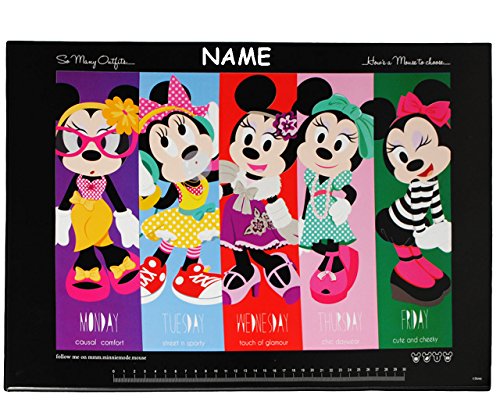 alles-meine.de GmbH Schreibtischunterlage - Minnie Mouse incl. Namen - Ich einfach unverbesserlich - 50 cm * 35 cm - Kunststoff PVC - beschichtete Unterlage/Knetunterla.. von alles-meine.de GmbH