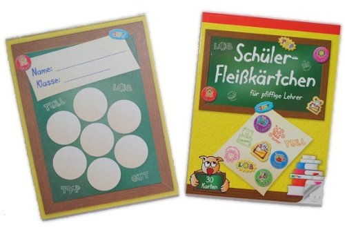 alles-meine.de GmbH Schüler Fleißkärtchen Karten Lehrerkarten 30 Stück Karten für Sticker oder von alles-meine.de GmbH