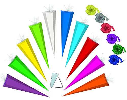 alles-meine.de GmbH Schultüte/Bastelschultüte - ORANGE - 85 cm incl. Schleife/Tüllabschluß - Zuckertüte - Rohling zum Basteln, Bemalen und Bekleben Bastelschultüte von alles-meine.de GmbH