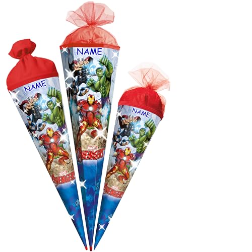 alles-meine.de GmbH Schultüte - Avenger - 35-85 cm - Größe wählbar - Holzspitze wählbar - inkl. Name - Zuckertüte - Tüll - oder Filzabschluß - eckig/rund - klein & groß - Ges.. von alles-meine.de GmbH