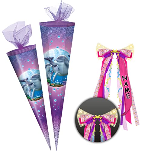 alles-meine.de GmbH Schultüte - Delfin & Fische 50-85 cm Größe wählbar inkl. Name + Verschluß-Schleife - Zuckertüte - Tüllabschluß - eckig/rund - Mädchen - klein & groß.. alles-meine.de GmbH Schultüte - Delfin & Fische 50-85 cm Größe wählbar inkl. Name + Verschluß-Schleife - Zuckertüte - Tüllabschluß - eckig/rund - Mädchen - klein & groß.. von alles-meine.de GmbH