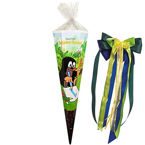 alles-meine.de GmbH Schultüte - Der kleine Maulwurf - Pauli - 50 cm - 6-eckig - incl. große Schleife - mit Tüllabschluß - Zuckertüte - mit/ohne Kunststoff Spitze - Schultüt.. von alles-meine.de GmbH