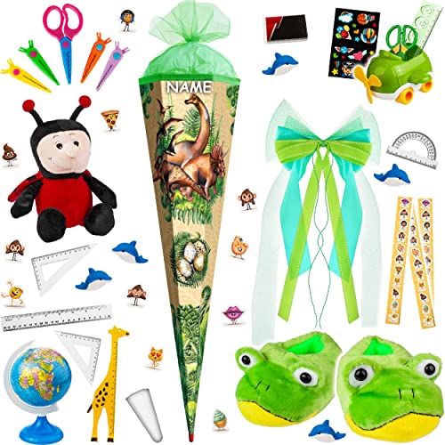 alles-meine.de GmbH Schultüte - Dinosaurier/Dino 35-85 cm Größe wählbar mit Holzspitze - Zuckertüte - inkl. komplette Füllung + Name + Bänder Schleife + Kunststoff Spit.. alles-meine.de GmbH Schultüte - Dinosaurier/Dino 35-85 cm Größe wählbar mit Holzspitze - Zuckertüte - inkl. komplette Füllung + Name + Bänder Schleife + Kunststoff Spit.. von alles-meine.de GmbH