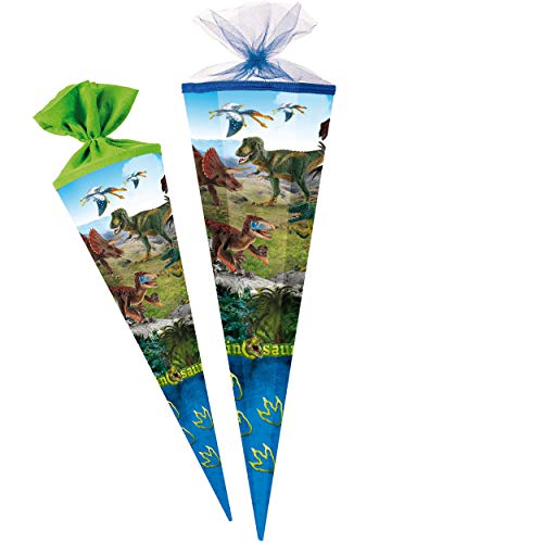 Schultüte - Dinosaurier - Dinosaurs/Dino - 50 cm - rund - mit Tüllabschluß - Zuckertüte - mit/ohne Kunststoff Spitze - Nestler - Jungen - Tyrannosauru.. Schultüte - Dinosaurier - Dinosaurs/Dino - 50 cm - rund - mit Tüllabschluß - Zuckertüte - mit/ohne Kunststoff Spitze - Nestler - Jungen - Tyrannosauru.. von alles-meine.de GmbH