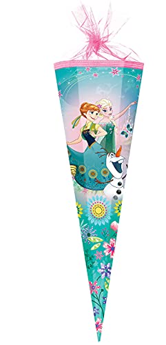 alles-meine.de GmbH Schultüte - Frozen - die Eiskönigin - 100 cm / 12 eckig - Organza Abschluß - mit/ohne Kunststoff Spitze - Zuckertüte - für Mädchen - völlig unver.. von alles-meine.de GmbH