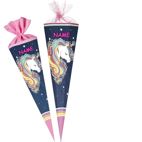 alles-meine.de GmbH Schultüte - Einhorn - Regenbogen Mähne 70-100 cm Größe wählbar inkl. Name - Zuckertüte - Tüllabschluß/Filzabschluß - eckig/rund - Mädchen - klein .. alles-meine.de GmbH Schultüte - Einhorn - Regenbogen Mähne 70-100 cm Größe wählbar inkl. Name - Zuckertüte - Tüllabschluß/Filzabschluß - eckig/rund - Mädchen - klein .. von alles-meine.de GmbH