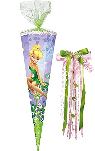 alles-meine.de GmbH Schultüte - Fairies - Fee Tinkerbell - 22 bis 100 cm - eckig - incl. große Schleife - Organza - Chiffonabschluß - Zuckertüte - mit/ohne Kunststoff Spitze - .. von alles-meine.de GmbH