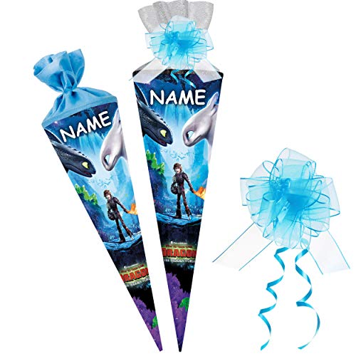 alles-meine.de GmbH Schultüte Größenwahl Dragons - Drachenzähmen leicht gemacht - 100 cm - 12 eckig - incl. Name und Schleife - Tüllabschluß - Zuckertüte - mit/ohne Kunstst.. alles-meine.de GmbH Schultüte Größenwahl Dragons - Drachenzähmen leicht gemacht - 100 cm - 12 eckig - incl. Name und Schleife - Tüllabschluß - Zuckertüte - mit/ohne Kunstst.. von alles-meine.de GmbH