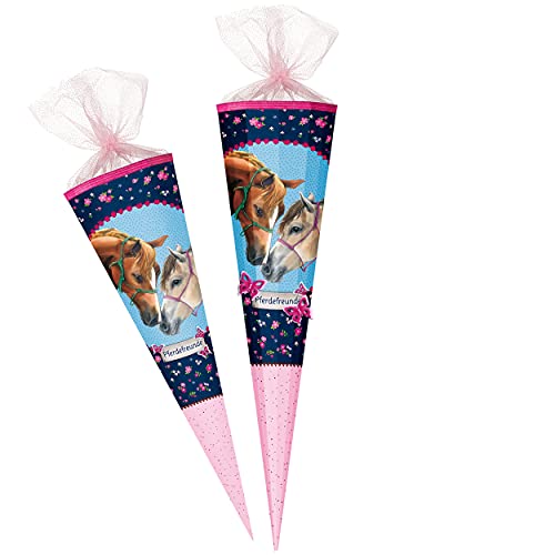 Schultüte Größenwahl Pferdefreunde - Pferd & Schmetterling - 100 cm - 12 eckig - Organza - Tüllabschluß - Zuckertüte - Nestler - Mädchen - Pferde Pferdel.. Schultüte Größenwahl Pferdefreunde - Pferd & Schmetterling - 100 cm - 12 eckig - Organza - Tüllabschluß - Zuckertüte - Nestler - Mädchen - Pferde Pferdel.. von alles-meine.de GmbH
