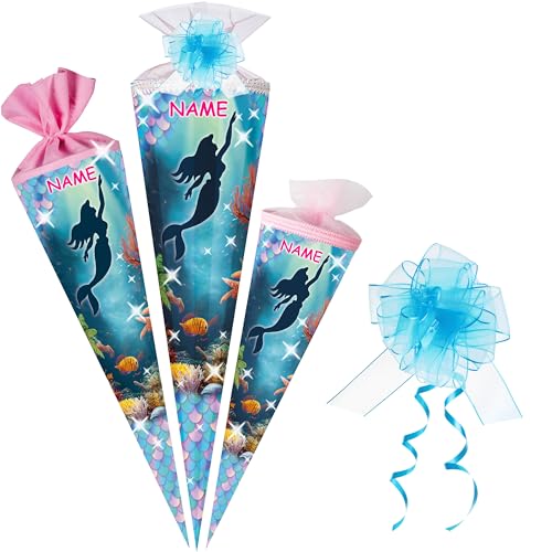 alles-meine.de GmbH Schultüte - Meerjungfrau - 35-85 cm - Größe wählbar - Spitze wählbar - inkl. Name + Tüll Schleife - Zuckertüte - Tüll - oder Filzabschluß - eckig/rund - k.. alles-meine.de GmbH Schultüte - Meerjungfrau - 35-85 cm - Größe wählbar - Spitze wählbar - inkl. Name + Tüll Schleife - Zuckertüte - Tüll - oder Filzabschluß - eckig/rund - k.. von alles-meine.de GmbH
