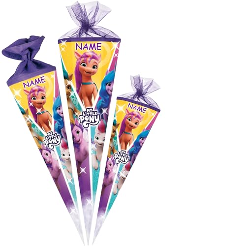 alles-meine.de GmbH Schultüte - Mein kleines Pony - 70-85 cm - Größe wählbar - Spitze wählbar - inkl. Name - Zuckertüte - Tüll - oder Filzabschluß - eckig/rund - klein & groß.. von alles-meine.de GmbH