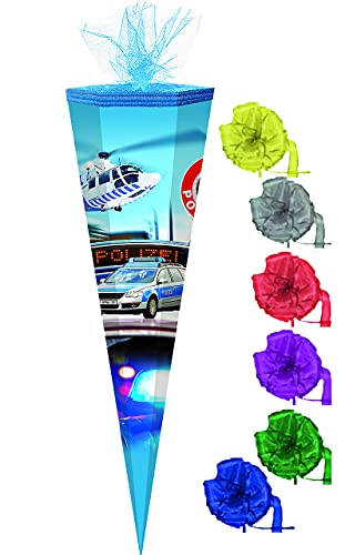 alles-meine.de GmbH Schultüte - Polizei Auto/Hubschrauber - 70 cm - rund - incl. Schleife - Tüllabschluß - Zuckertüte - mit/ohne Kunststoff Spitze - für Jungen/Polizist.. alles-meine.de GmbH Schultüte - Polizei Auto/Hubschrauber - 70 cm - rund - incl. Schleife - Tüllabschluß - Zuckertüte - mit/ohne Kunststoff Spitze - für Jungen/Polizist.. von alles-meine.de GmbH