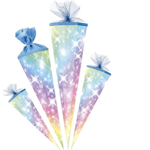alles-meine.de GmbH Schultüte - Regenbogen Farben & Sterne 35-100 cm Größe wählbar Zuckertüte - Tüllabschluß/Filzabschluß - eckig/rund - Mädchen - klein & groß - Gesc.. von alles-meine.de GmbH