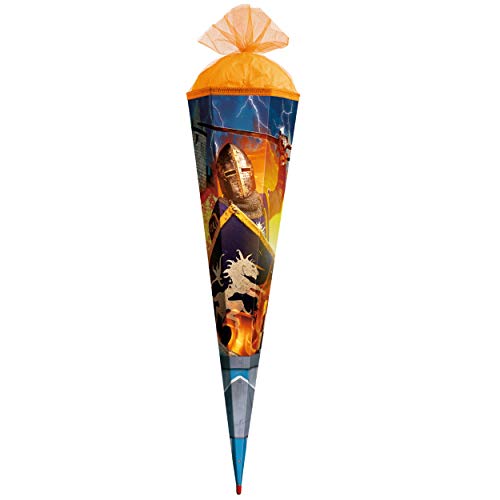Schultüte - Ritter & Ritterburg - 50 cm - rund - mit Tüllabschluß - Zuckertüte - mit/ohne Holzspitze - Roth - Jungen - Pferd/Kämper Krieger Burgen - S.. Schultüte - Ritter & Ritterburg - 50 cm - rund - mit Tüllabschluß - Zuckertüte - mit/ohne Holzspitze - Roth - Jungen - Pferd/Kämper Krieger Burgen - S.. von alles-meine.de GmbH