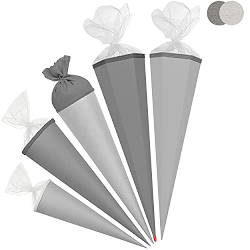 alles-meine.de GmbH Schultüte - Rohling - GRAU/mittel - dunkel - 50 cm - rund - Tüllabschluß - mit/ohne Kunststoff Spitze - Zuckertüte - Markneukirchen - Jungen Mädchen - EIN.. alles-meine.de GmbH Schultüte - Rohling - GRAU/mittel - dunkel - 50 cm - rund - Tüllabschluß - mit/ohne Kunststoff Spitze - Zuckertüte - Markneukirchen - Jungen Mädchen - EIN.. von alles-meine.de GmbH