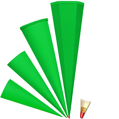 Schultüte - Rohling - GRÜN Größenwahl - 35 cm bis 100 cm 6-eckig - OHNE Tüll Abschluß - mit Holzspitze___ Zuckertüte ALLE Größen - Roth - zum Basteln, Be.. von alles-meine.de GmbH