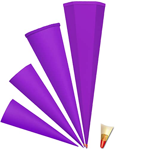 Schultüte - Rohling - LILA Größenwahl - 35 cm bis 100 cm 6-eckig - OHNE Tüll Abschluß - mit Holzspitze___ Zuckertüte ALLE Größen - Roth - zum Basteln, Be.. von alles-meine.de GmbH